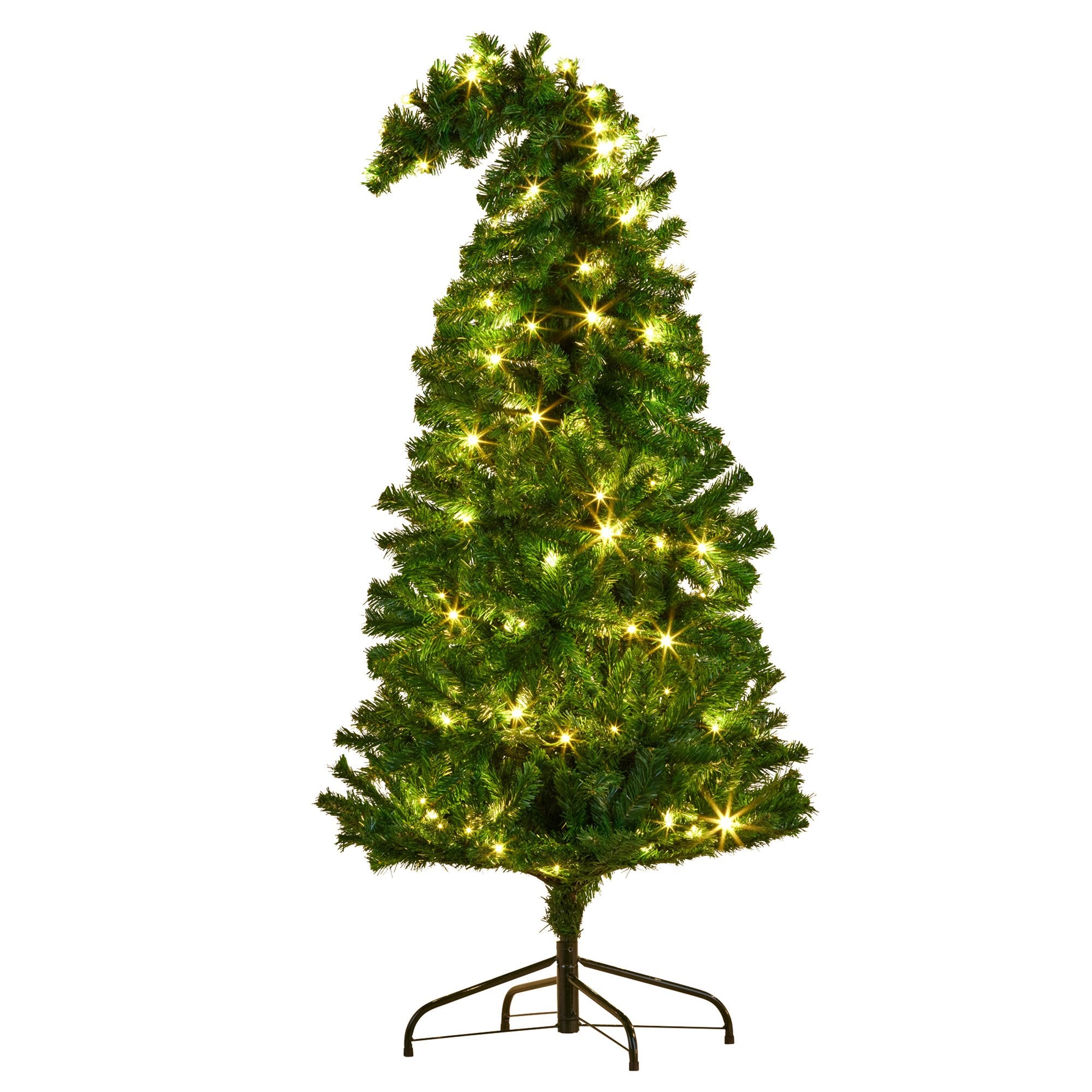 1.2m Bad Santa Curved Multicolour Pre-Lit Christmas Tree