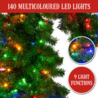 1.2m Bad Santa Curved Multicolour Pre-Lit Christmas Tree