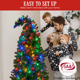 1.2m Bad Santa Curved Multicolour Pre-Lit Christmas Tree