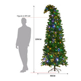 2.3m Bad Santa Curved Multicolour Pre-Lit Christmas Tree