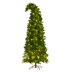 2.3m Bad Santa Curved Multicolour Pre-Lit Christmas Tree