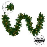 Chadwick Green Pre-Lit Christmas Garland - 274cm