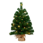 Christabelle 61cm Christmas Tree Chadwick Green Pre-Lit LED Lights Tabletop Mini Small