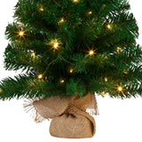 Christabelle 61cm Christmas Tree Chadwick Green Pre-Lit LED Lights Tabletop Mini Small
