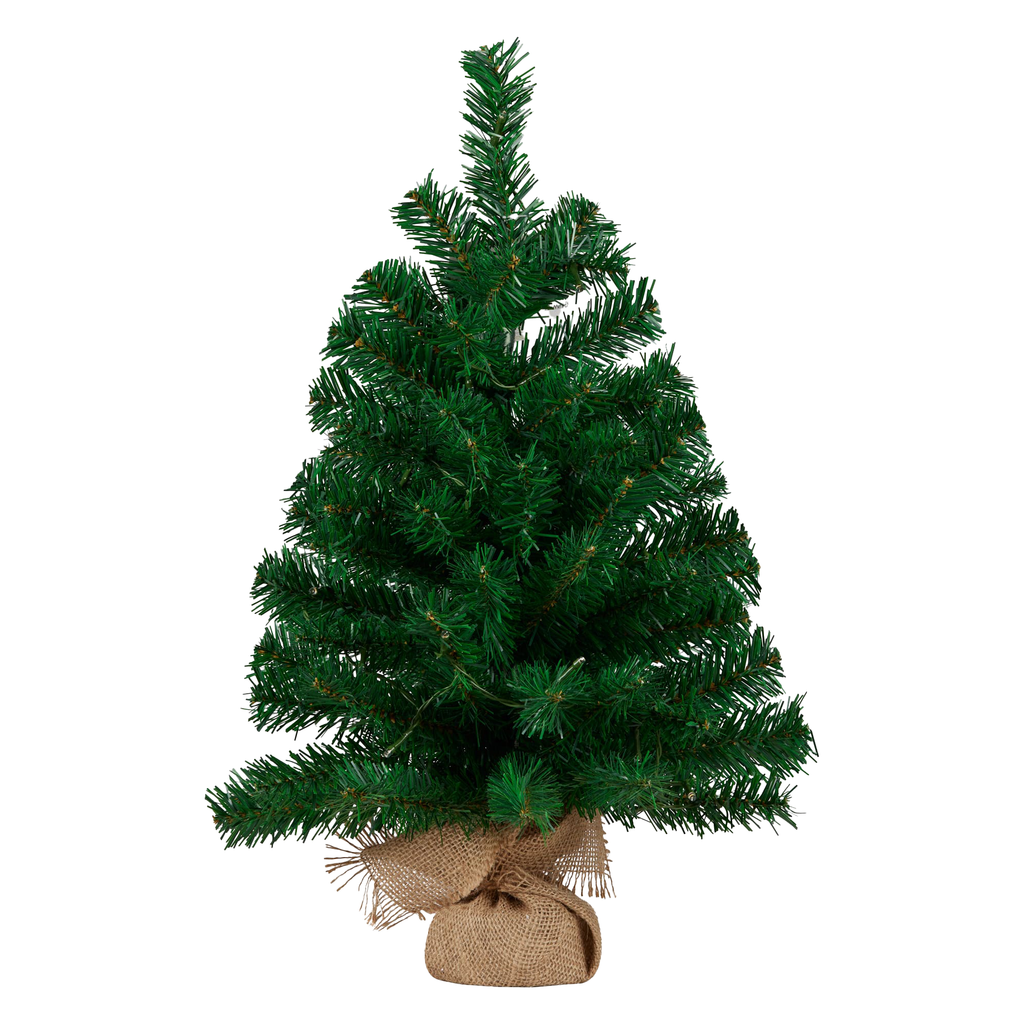 Christabelle 61cm Christmas Tree Chadwick Green Pre-Lit LED Lights Tabletop Mini Small
