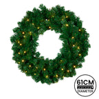 Christabelle 61cm Chadwick Christmas Wreath with LED Lights Front Door Decoration Ornament
