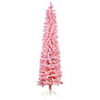 1.8m Candy Floss Pink Pre-Lit Multicolour Slim Christmas Tree