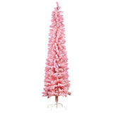 1.8m Candy Floss Pink Pre-Lit Multicolour Slim Christmas Tree