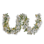 Majestic Snow Prelit Christmas Garland - 274cm
