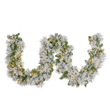 Majestic Snow Prelit Christmas Garland - 274cm