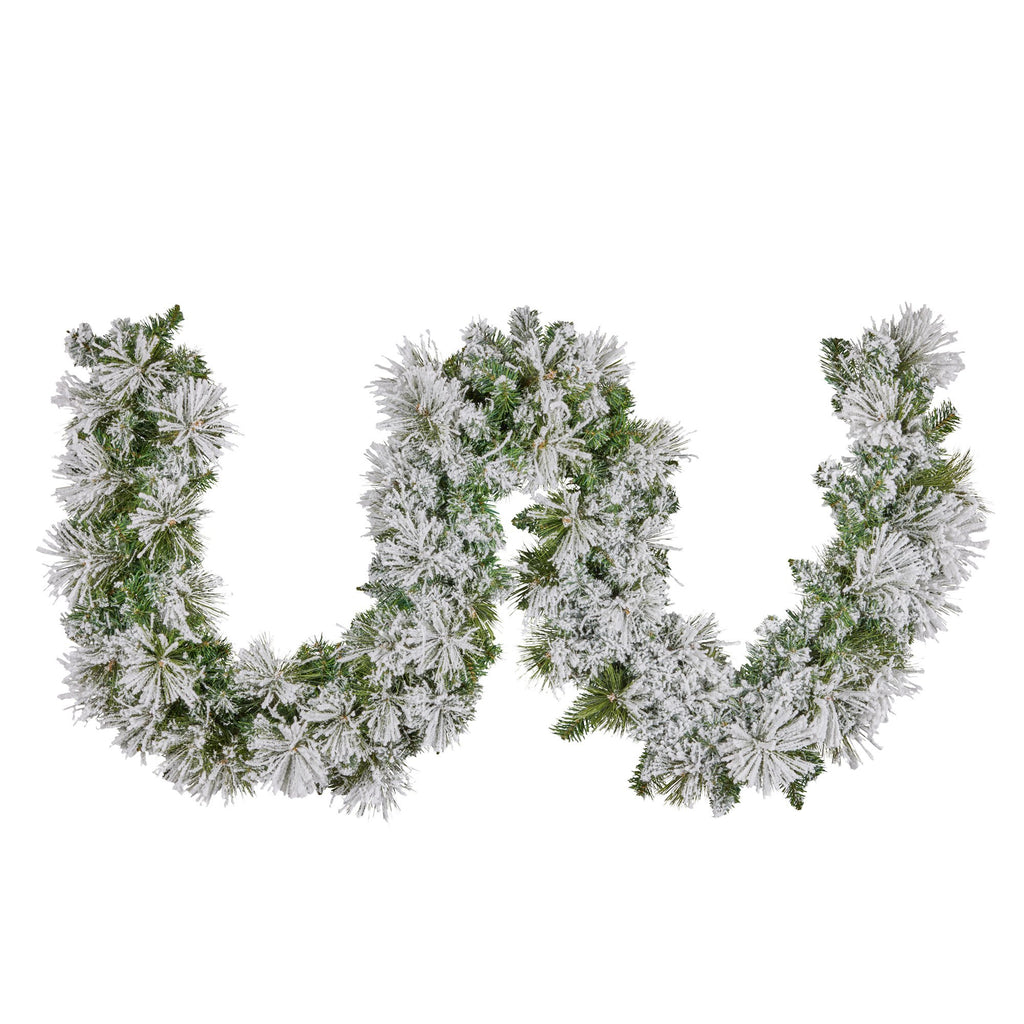 Majestic Snow Prelit Christmas Garland - 274cm