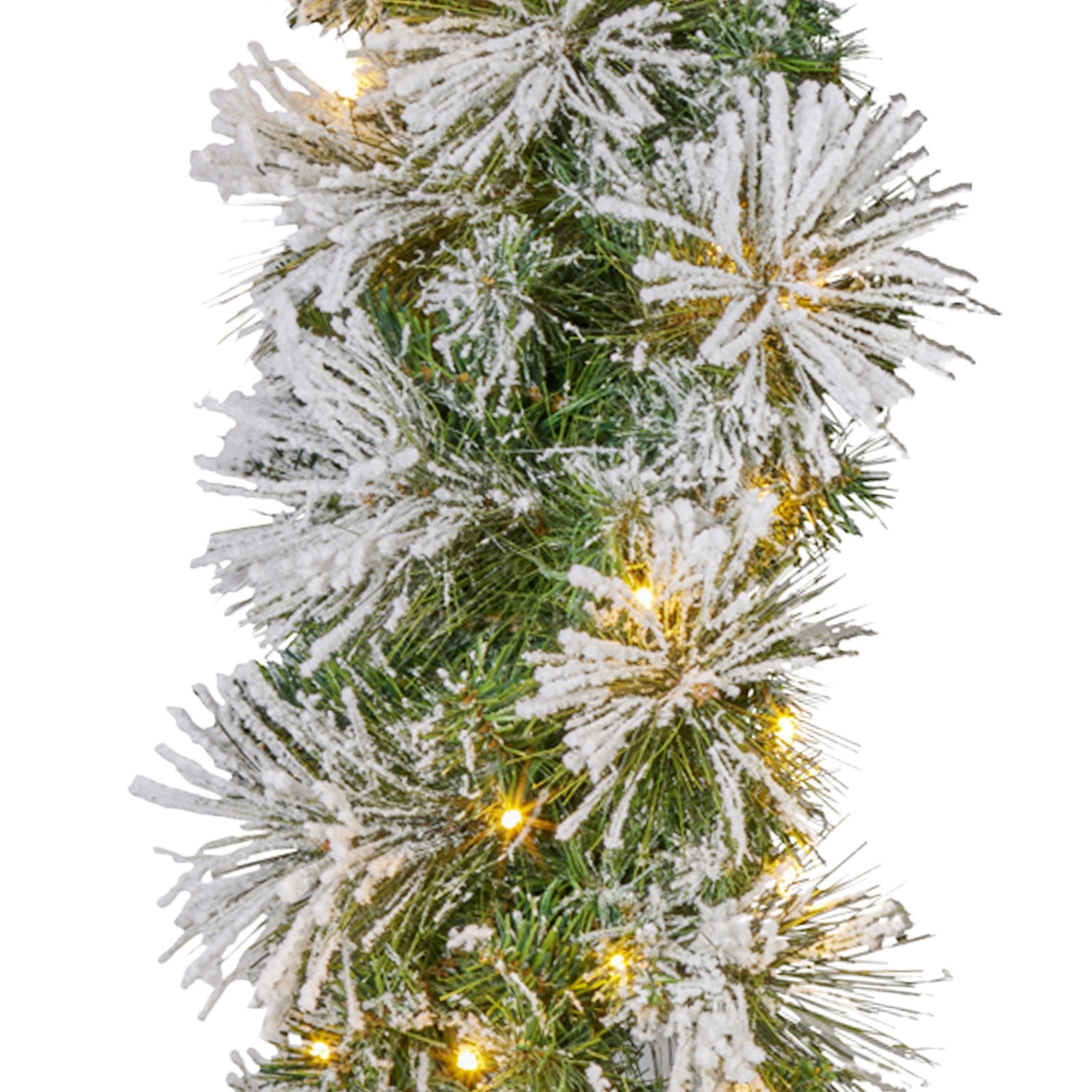 Majestic Snow Prelit Christmas Garland - 274cm
