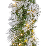 Majestic Snow Prelit Christmas Garland - 274cm