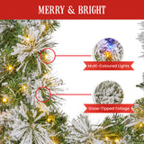 Majestic Snow Prelit Christmas Garland - 274cm