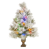 61cm Majestic Snow Prelit Tabletop Christmas Tree