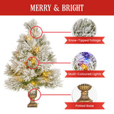 61cm Majestic Snow Prelit Tabletop Christmas Tree