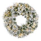 Christabelle 61cm Snow Christmas Wreath Lush Majestic Front Door Decoration Ornament
