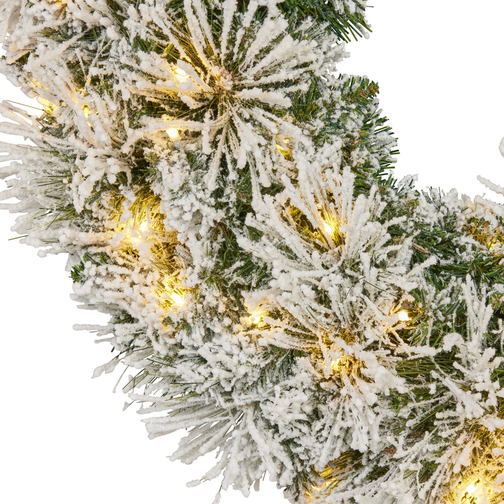 Christabelle 61cm Snow Christmas Wreath Lush Majestic Front Door Decoration Ornament