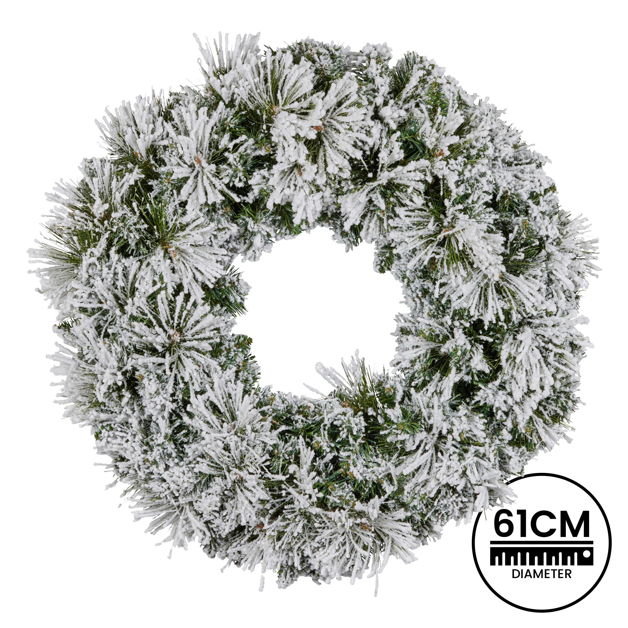 Christabelle 61cm Snow Christmas Wreath Lush Majestic Front Door Decoration Ornament