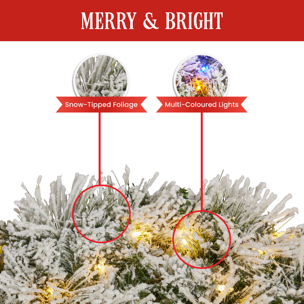 Christabelle 61cm Snow Christmas Wreath Lush Majestic Front Door Decoration Ornament