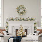 Christabelle 61cm Snow Christmas Wreath Lush Majestic Front Door Decoration Ornament