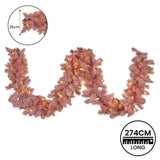 Pretty in Pink Christmas Garland - 274cm