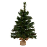 61cm Wintergreen Tabletop Pre-Lit Christmas Tree