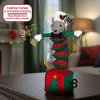 Christabelle 38cm Battery-Operated Christmas Mouse with Animation & Singing
