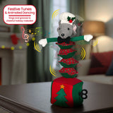 Christabelle 38cm Battery-Operated Christmas Mouse with Animation & Singing