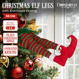 Christabelle 56cm Battery-Operated Kicking Christmas Elf Legs