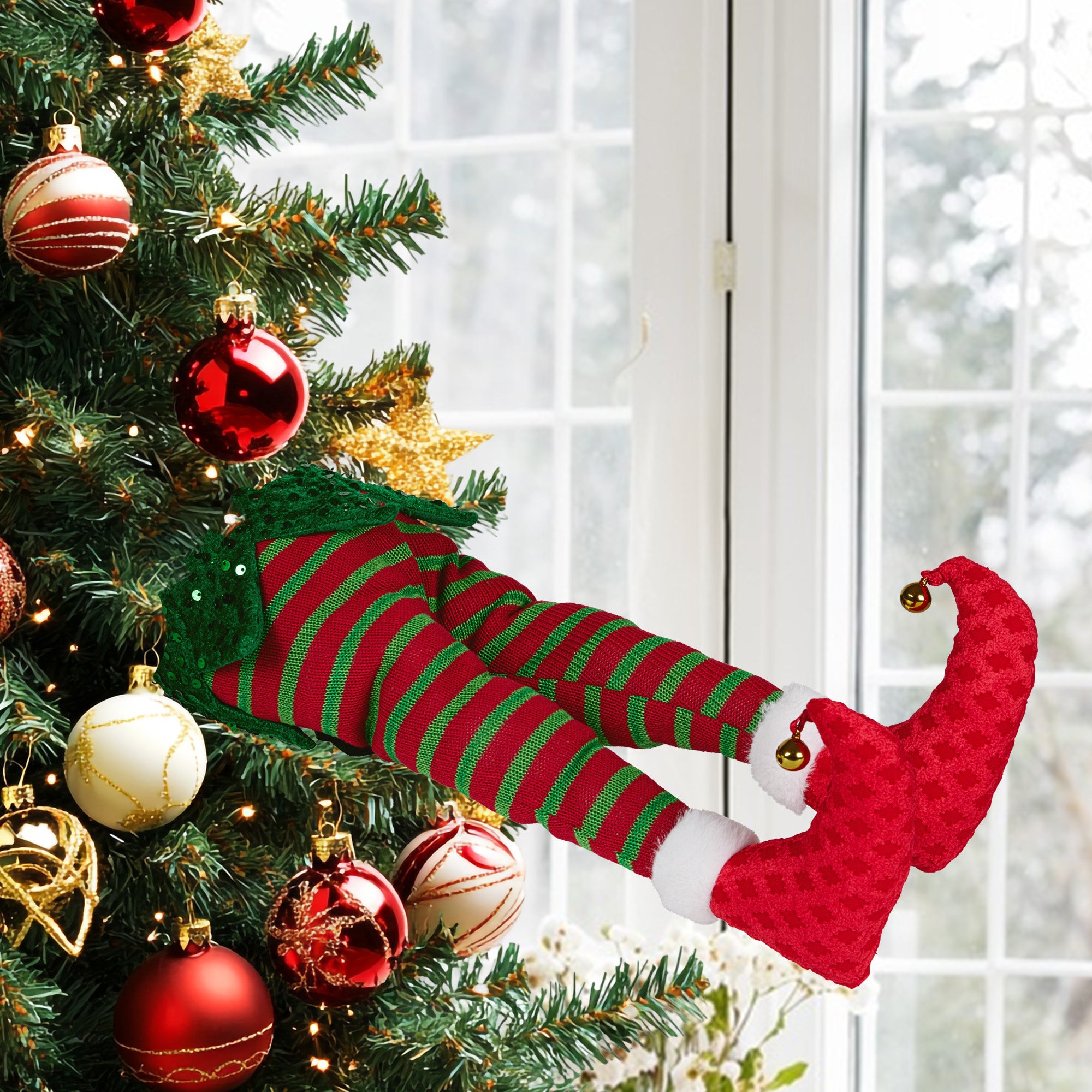 Christabelle 56cm Battery-Operated Kicking Christmas Elf Legs