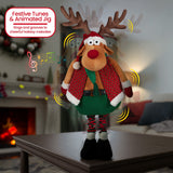 Christabelle 71cm Battery-Operated Christmas Moose with Animation & Music