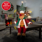 Christabelle 56cm Battery-Operated Christmas Moose with Animation & Music