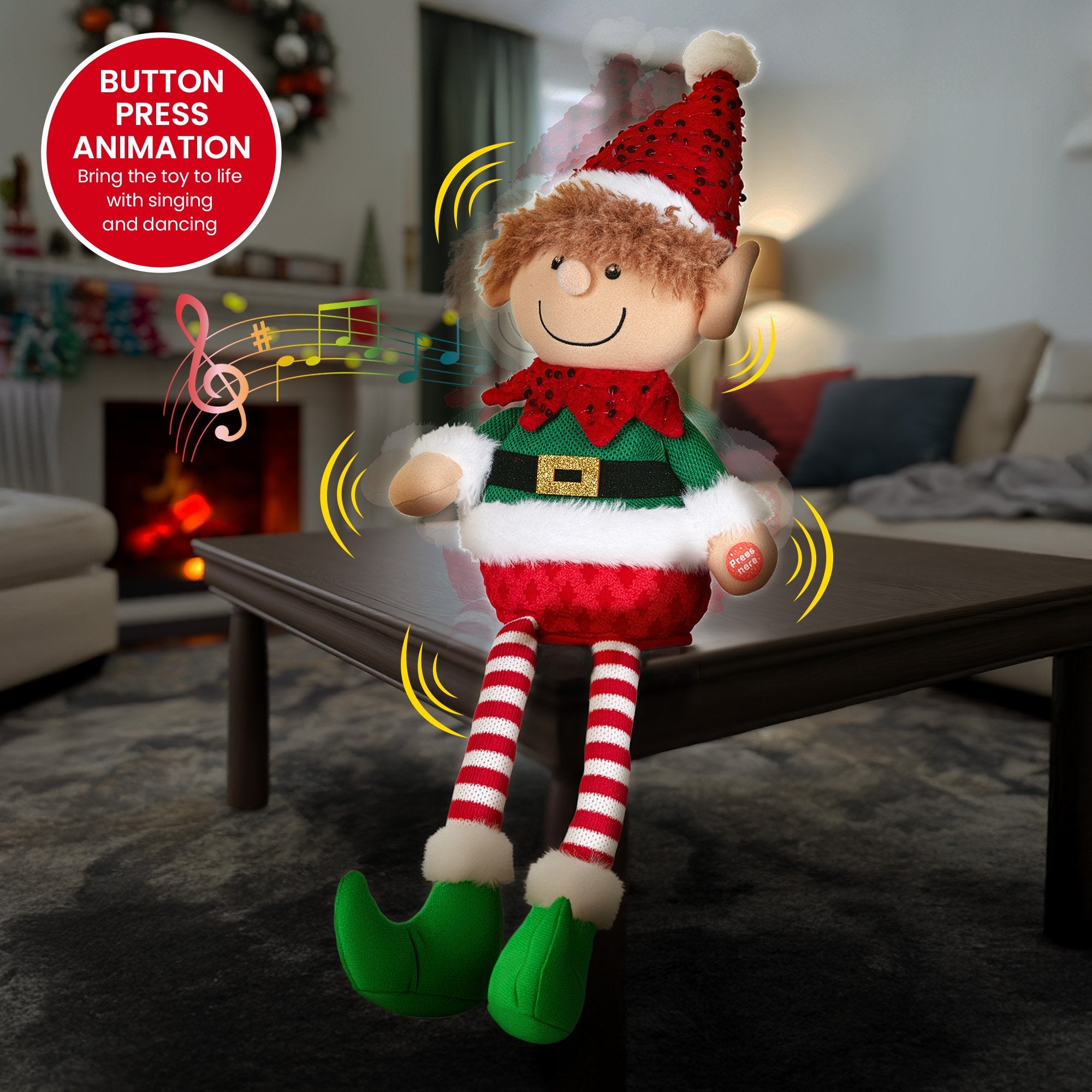 Christabelle Christabelle 56cm Battery-Operated Christmas Elf with Animation & Music