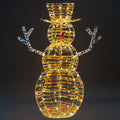 Christabelle 1.2m Christmas Snowman Indoor Outdoor Display Decoration LED Lights Front Yard Lawn Statue Ornament