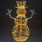 Christabelle 1.2m Christmas Snowman Indoor Outdoor Display Decoration LED Lights Front Yard Lawn Statue Ornament