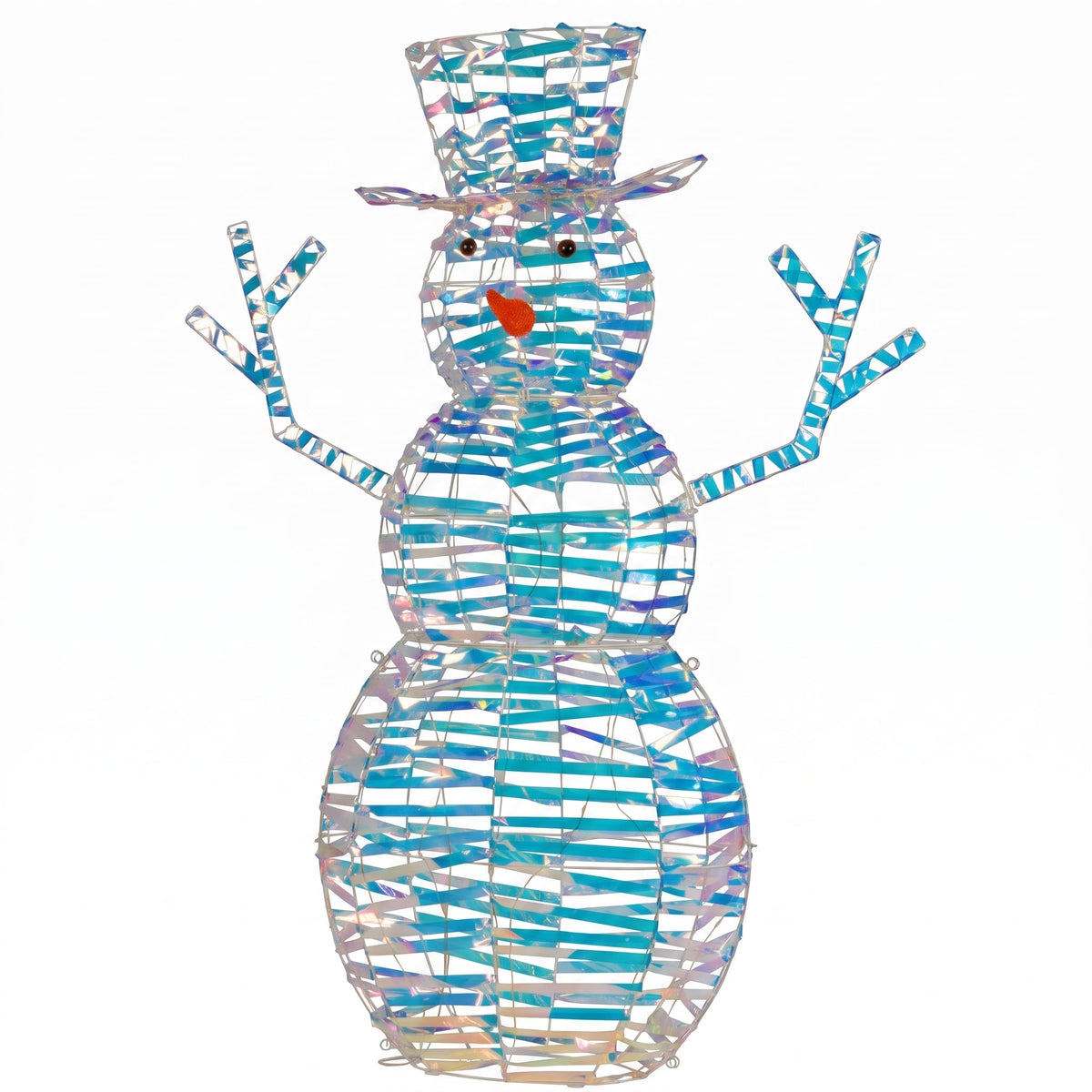 Christmas Snowman Twinkle Lights Iridescent Indoor Outdoor 120cm