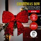Christmas Display Bow with LED and Twinkle Lights - 91cm