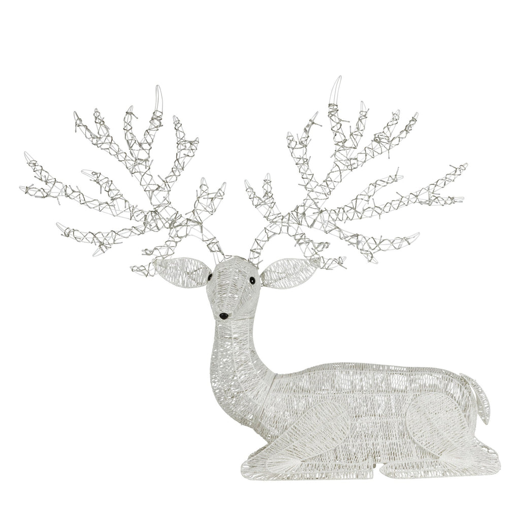 Reindeer Christmas Display with Lights - 129cm
