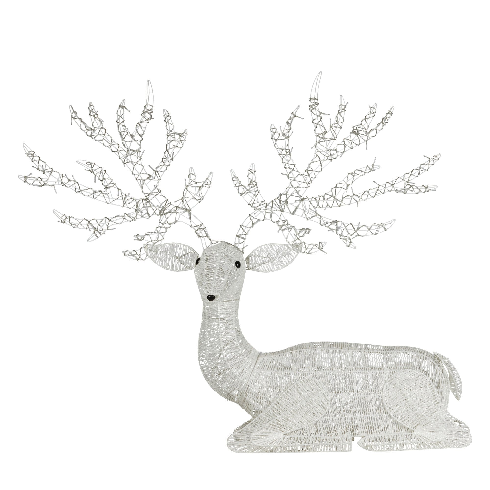 Reindeer Christmas Display with Lights - 129cm