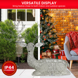 Reindeer Christmas Display with Lights - 129cm