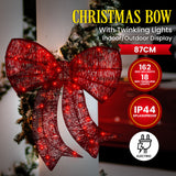 Christmas Display Bow with Lights -  87cm
