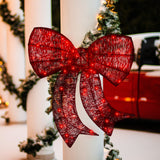 Christmas Display Bow with Lights -  87cm