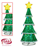 205cm Indoor / Outdoor Tiered Christmas Tree with Lights