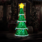 205cm Indoor / Outdoor Tiered Christmas Tree with Lights