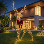 Christabelle 2.1m Christmas Reindeer Statue 800 LED Lights Indoor Outdoor Front Yard Lawn Decoration