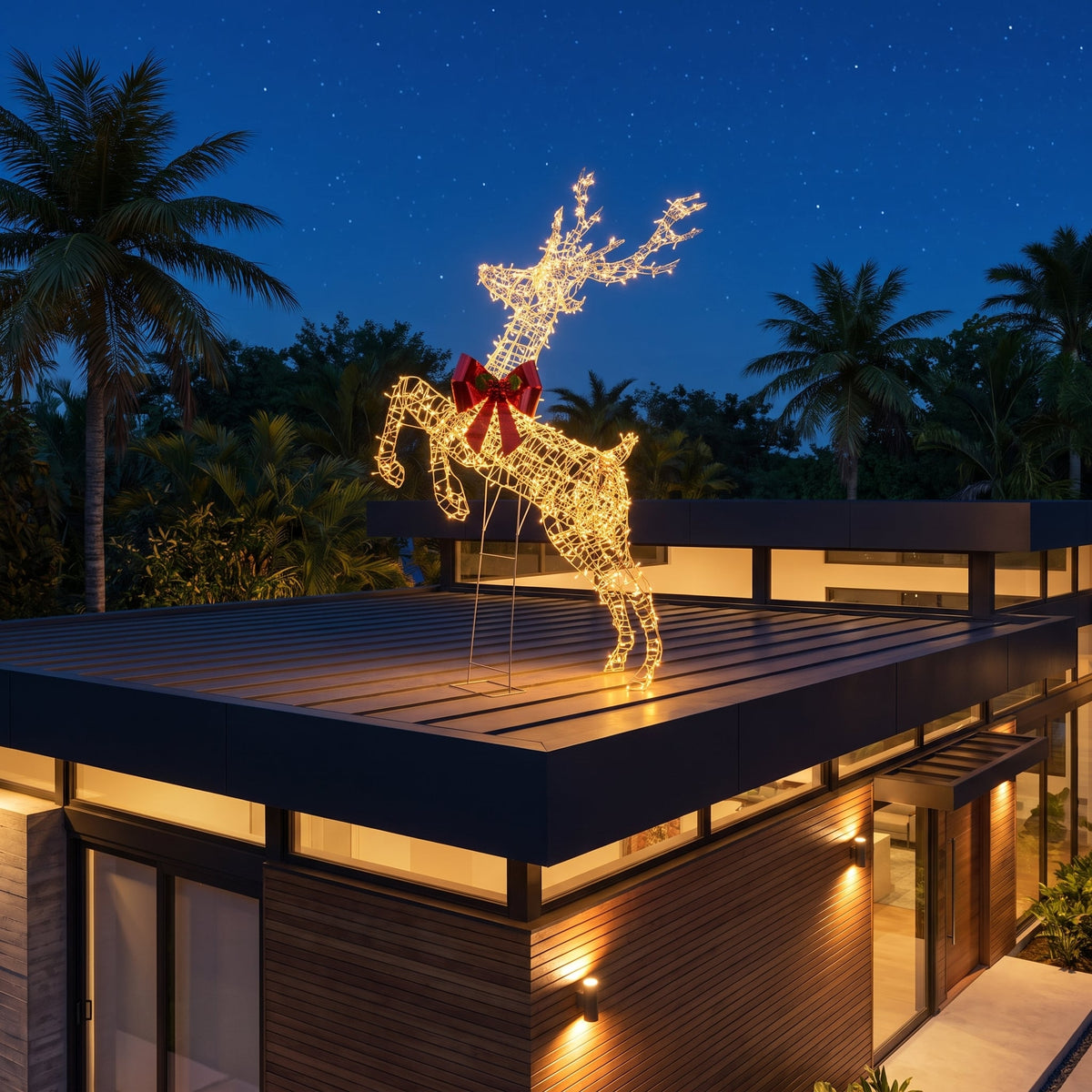 Christabelle 2m Large Light Up Reindeer Christmas Decoration, 800 Twinkle LED Lights, Indoor Outdoor Rearing Stag