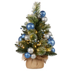 61cm Blue Collection Tabletop Pre-Lit Christmas Tree