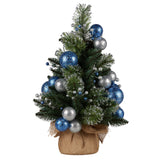 61cm Blue Collection Tabletop Pre-Lit Christmas Tree