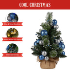 61cm Blue Collection Tabletop Pre-Lit Christmas Tree